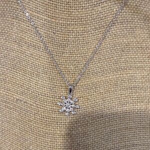 Genuine Sorosky crystal petite Snowflake Pendant Necklace